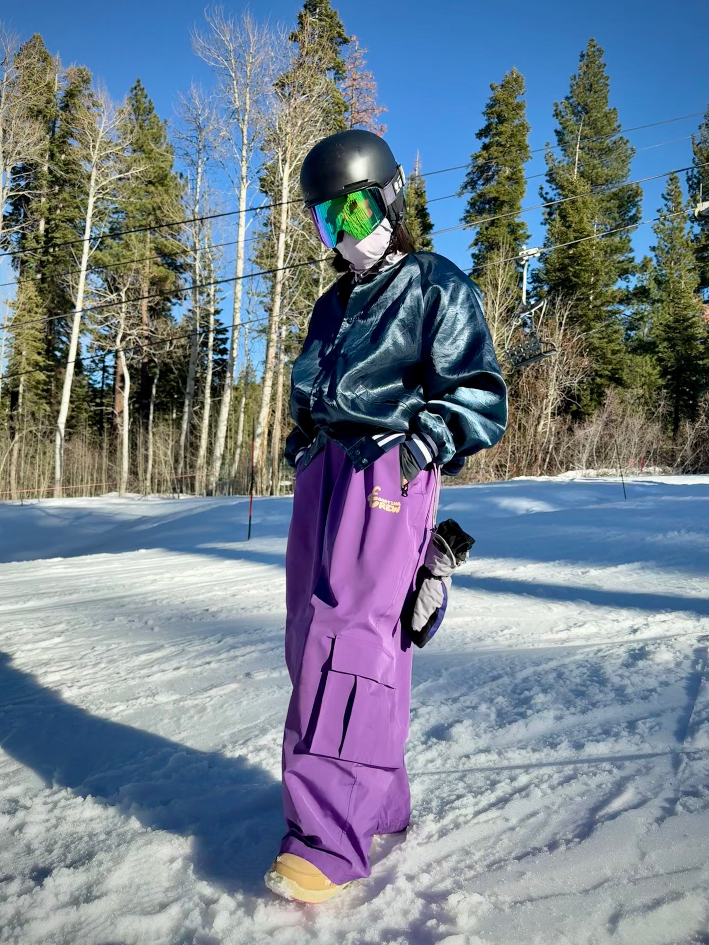 Coasting Snowpants - Purple - 3L Waterproof Baggy Style