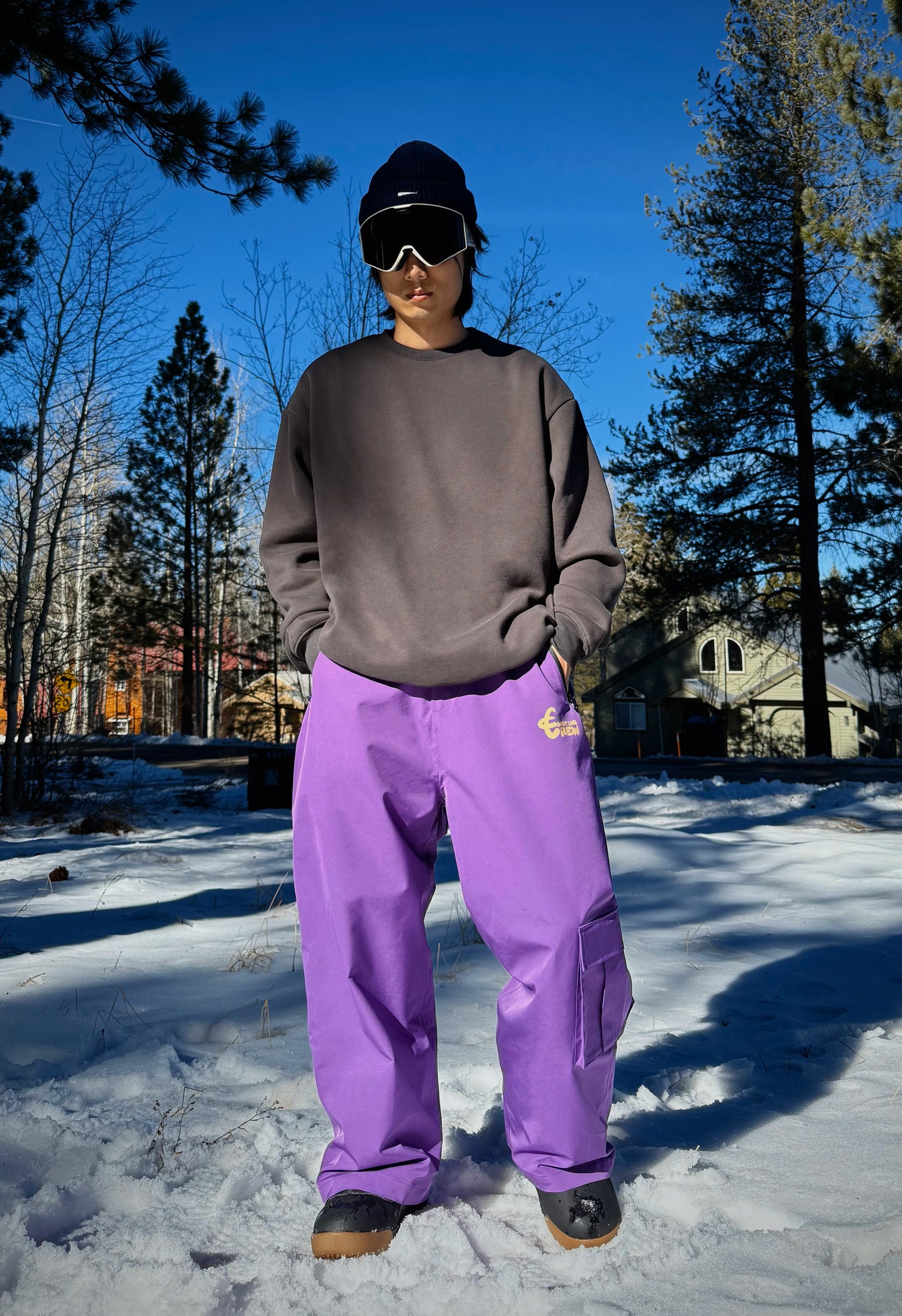 Coasting Snowpants - Purple - 3L Waterproof Baggy Style